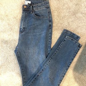 High rise skinny jeans